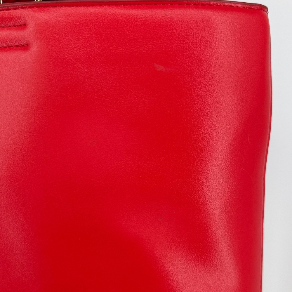 Macys ON 34th Red Tote Bag with polka dot inner lining - Picture 3 of 12